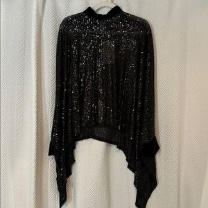 Zara Black Shimmering Sequin Top